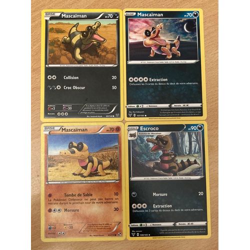 (3009) 3x Mascaïman + Escroco (Pokemon) 