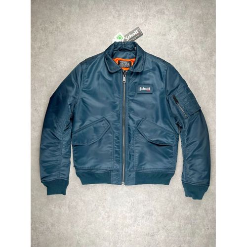 Veste Schott Bomber Aviateur Bleu Marine Homme Taille M