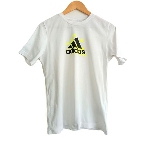 T Shirt Blanc Manches Courtes. Adidas. Taille 14 Ans