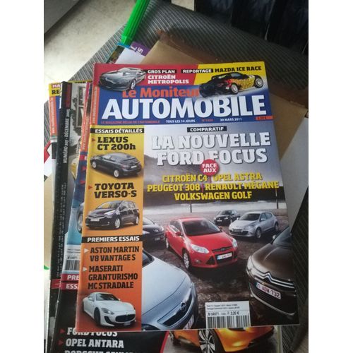 Le Moniteur 1494 De 2011 Aston Martin V8 Vantage S,Maserati Granturismo Mc Stradale,Citroen Metropolis,Lexus Ct 200h,Alfa Mito 1.4 Tb 135 Tct,Toyota Verso S 1.4 D4d,Peugeot 308 1.6 Hdi,Golf 1.6 Tdi,Fo