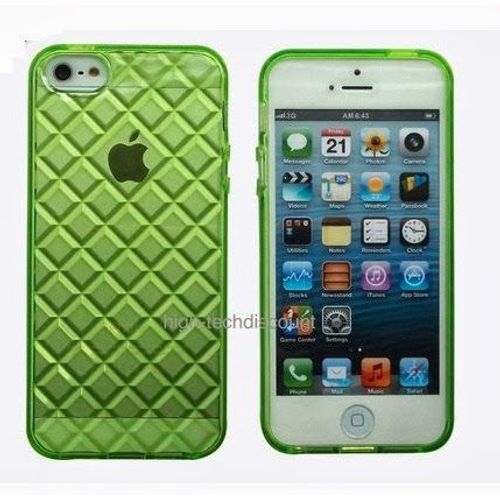 Housse Etui Coque Gel Diamant Vert Pour Apple Iphone 5 5s 5g + Film Ecran