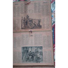 Calendrier 1899-1901-1902-1922-1933