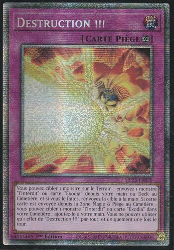 Carte Yu-Gi-Oh - Destruction !!! - Mp25-Fr029 -Starlight Rare