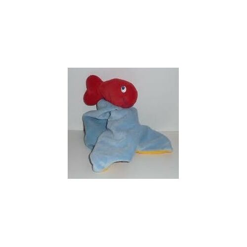 Doudou Poisson Rouge Et Mouchoir Bleu Jaune / Plastitemple Candide