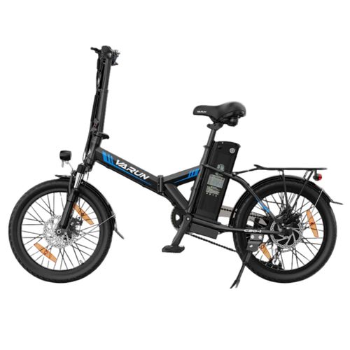 Vélo Électrique Pliant Varun C20-1, Batterie 48 V 250 W 374,4 Wh, Noir