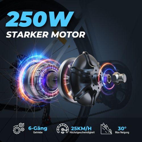 Electric Bicycle Varun C700-7, 27.5" Urban Commuter, 36v 10ah Battery, Torque Sensor, Light Blue