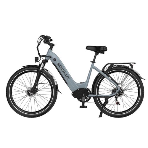 Vélo Électrique Urbain Koolux X2, Batterie 48 V 15 Ah 720 Wh, Autonomie 65-80 Km, Gris