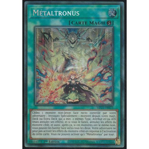 Carte Yu-Gi-Oh - Métaltronus - Mp25-Fr075 - Prismatique Secrète Rare