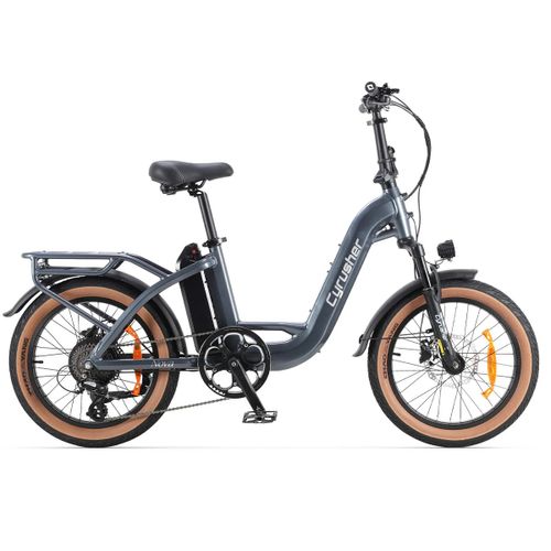 Vélo Électrique Cyrusher Nova, Capteur De Couple 250 W, 36 V, 15 Ah, 8 Vitesses, Gris
