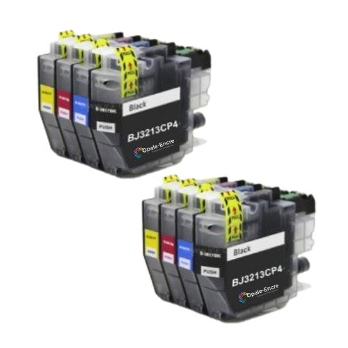 Pack de 8 cartouches d'encre compatible Brother LC3213 - LC-3213