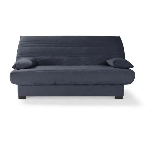 BANQUETTE CLIC CLAC 3 PLACES - MATELAS 17 CM - TISSU GRIS ANTHRACITE - L199 X P96 X H103 CM - CHLOE