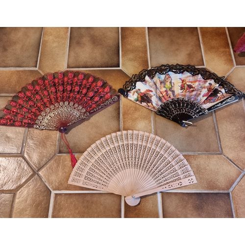 Lot De 3 Éventails