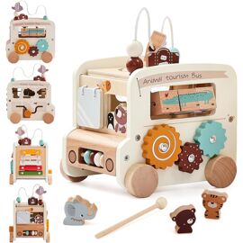 Jouet Enfant 1 an Garcon Fille Train Rouge Bebe 6 9 12 18 Mois Avec Musique/Lumi