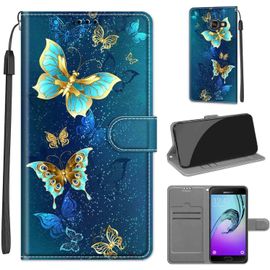 Coque Pour Samsung Galaxy A5 (2016) Étui,Avec [Fentes Pour Cartes] [Magnétique] [Support] Antichoc Premium En Cuir Pu Coque Housse Pour Samsung Galaxy A5 (2016)(Q1435)