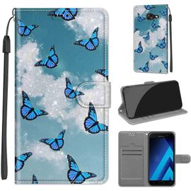 Étui Flip Portefeuille Pour Samsung Galaxy A5 (2017) ¿ Coque En Similicuir Antichoc Avec 2 Fentes Cartes, Support Horizontal Et Fermeture Magnétique