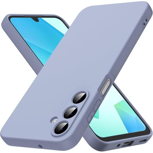 Coque Ultra¿Mince En Silicone Liquide Pour Samsung Galaxy A16 5g - Housse Souple Antidérapante, Protection Complète, Gris Lavande