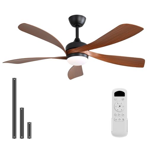 Ventilateur de Plafond, Sofucor, Ventilateur, Ventilateur de Plafond avec Lumière LED 18W, Telecommande Ventilateur Plafond, Ø132cm, 6 Vitesses, Silencieux