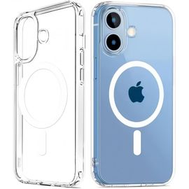 Étui Aimanté Compatible Magsafe Pour Iphone 16 Plus 6,7 Pouces - Coque Fine Transparente Antichocs Et Antirayures, Bords Tpu