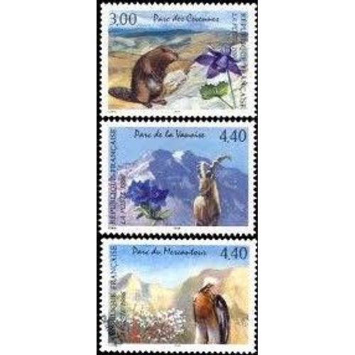 Série Nature De France (11) Parcs Naturels Nationaux Série Complète Année 1996 N° 2997 2998 2999 Yvert Et Tellier Luxe