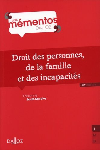 Droit Des Personnes, De La Famille Et Des Incapacités