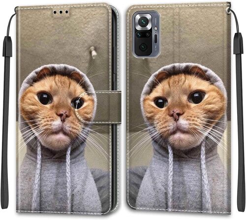 Coque Pour Xiaomi Redmi Note 10 Pro Max/Note 10 Pro, Pu En Cuir A Rabat Housse Etui Avec [Carte Fentes] [Fermeture Magnetique] Compatible Pour Xiaomi Redmi Note 10 Pro Max/Note 10 Pro