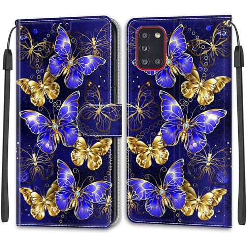 Étui Portefeuille Pour Samsung Galaxy A31 - Coque Pu Cuir Premium 360° Avec Fermeture Magnétique, 2 Emplacements Cartes, Support Horizontal Et Protection Antichoc