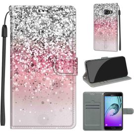 Étui Portefeuille Pour Samsung Galaxy A5 (2016) - Cuir Pu Premium Antichoc, 2 Emplacements Cartes, Fermeture Magnétique Et Support