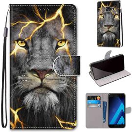Étui Portefeuille Pour Samsung Galaxy A5 (2017) - Coque Cuir & Tpu, Fermeture Magnétique, 2 Emplacements Cartes, Support