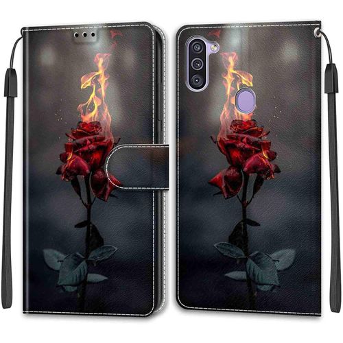 Étui Portefeuille Simili Cuir Antichoc Pour Samsung Galaxy M11/A11 - Coque Flip Avec 2 Emplacements Cartes, Support Horizontal Et Fermeture Magnétique