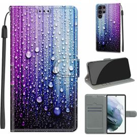 Étui Portefeuille Simili Cuir Avec Coque Tpu Antichoc Pour Samsung Galaxy S22 Ultra - 2 Fentes Cartes Et Béquille Intégrée