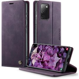 Étui Portefeuille Slim En Simili Cuir Grainé Pour Samsung Galaxy S20 Fe (4g/5g) ¿ Coque Tpu, 2 Fentes Cartes + Poche Billets, Protection Rfid, Support Pied, Fermeture Magnétique