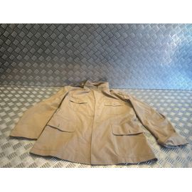 Blazer Veste Chemise Militaire Beige Officier Combat Uniforme Ugeco Nantes Armée Française Rétro Style Urbain Vintage Streetwear Bouton