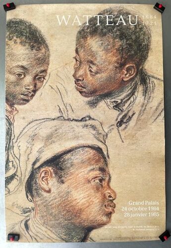 Affiche Expo "Watteau - Grand Palais - Paris 1984" - 40 X 60 Cm