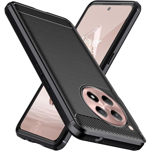 Coque Brossée Noire Pour Oneplus 12r 5g Souple Antichoc Xeptio
