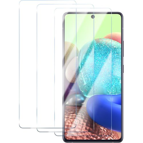 Lot 3 Verres Trempés 9h Hd Sans Bulles Anti-Rayures Toucher Sensible Pour Samsung Galaxy A71/A72/A73 5,7 Pouces