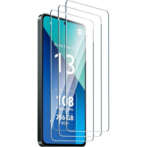 Lot 3 Verres Trempés Protection Écran Pour Xiaomi Redmi Note 13 4g - 9h Anti-Rayures, Ultra Clair (99% Hd), Pose Facile Sans Bulles