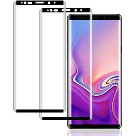 Lot De 2 Films En Verre Trempé Pour Samsung Galaxy Note 9 ¿ Protection Écran Couverture Intégrale Bords Incurvés 9h Anti-Rayures Anti-Bulles Oléophobe Haute Transparence