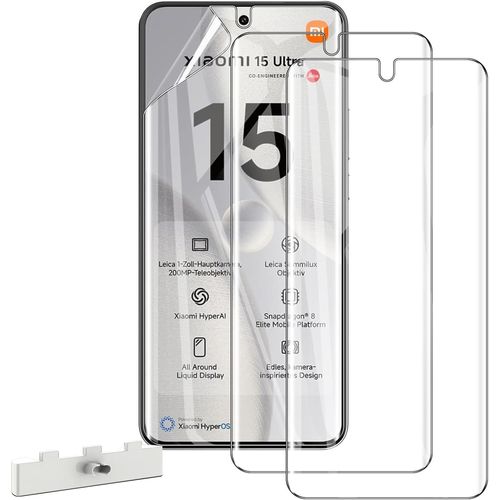 Lot De 3 Films Protecteurs Écran Tpu Pour Xiaomi 15 Ultra 5g ¿ Ultra-Fin 0,13 Mm, Auto-Cicatrisant, Anti-Bulles & Anti-Rayures, Compatible Déverrouillage Par Empreinte, Kit De Pose