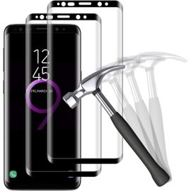 Lot De 2 Verres Trempés Pour Samsung Galaxy S9 - Protection Écran 9h, Anti-Rayures, Sans Bulles, Ultra-Résistants - Noir