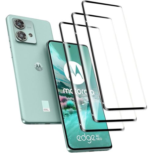 Lot De 3 Verres Trempés 3d Incurvés Pour Motorola Moto Edge 40 Neo ¿ Dureté 9h, Anti¿Rayures, Revêtement Oléophobe, Ultra¿Fin 0,33 Mm, Protection Écran Complète