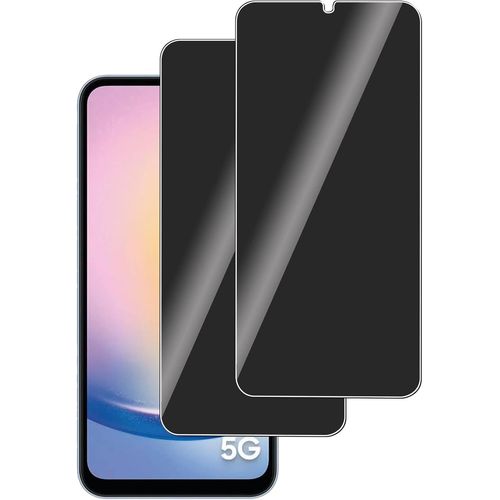 Lot De 2 Verres Trempés Anti¿Espion Pour Samsung Galaxy A25 5g ¿ 9h Anti¿Rayures, Bords 2,5d, Sans Bulles Et Anti¿Traces
