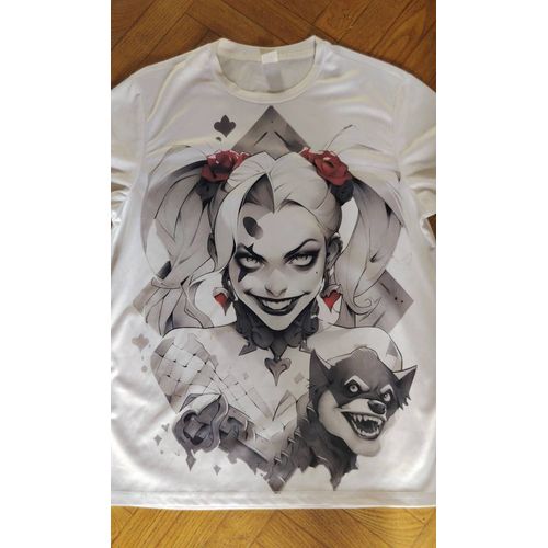 T Shirt Harley Quinn Neuf Taille S Blanc White Hyena