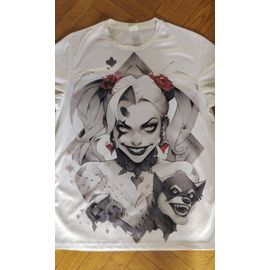 T Shirt Harley Quinn Neuf Taille S Blanc White Hyena