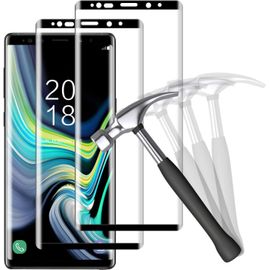 Pack 2 Verres Trempés 3d Pour Samsung Galaxy Note 9 - Couverture Complète, Dureté 9h, Anti-Rayures, Bords Arrondis, Hd, Toucher Soyeux, Pose Sans Bulles