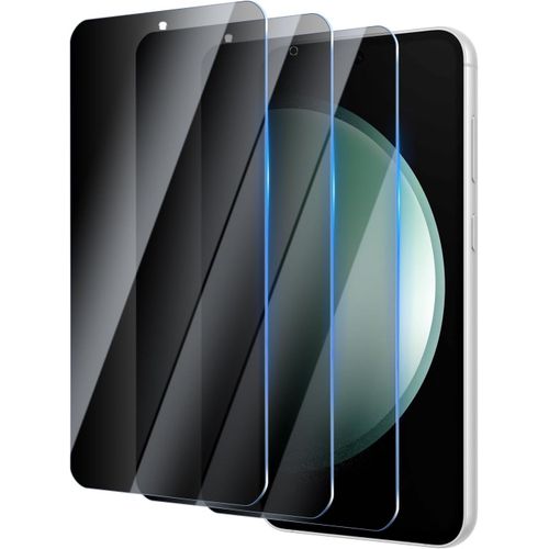 Pack De 3 Verres Trempés À Filtre Confidentialité Pour Samsung Galaxy S23 Fe 5g (6,4 Pouces) ¿ 9h Anti-Rayures, Sans Bulles, Tactile Réactif