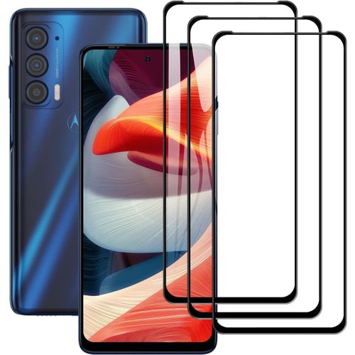 Pack De 3 Films En Verre Trempé 9h Pour Motorola Edge 2021 ¿ Protection Écran Intégrale, Anti-Rayures Et Anti-Chocs