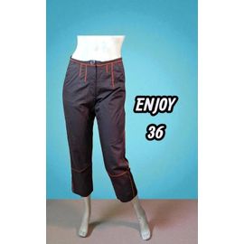 Enjoy Taille 36 Pantalon Marron Orange Femme Coton