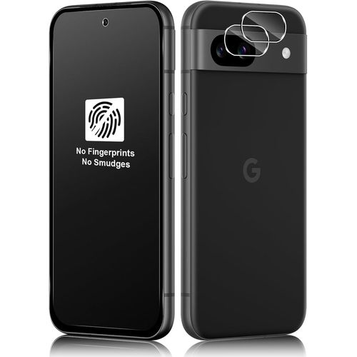 Cauc-Verre Trempé Mat Pour Google Pixel 8a + Caméra Arrière Protecteur [2+2 Pièces], 9h Dureté Matt Protection Écran, Anti-Reflet Et Anti-Traces De Doigts Mat Protège Écran