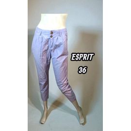 Edc Par Esprit Taille 36 Pantalon Femme Mauve Femme En Coton Et Lin