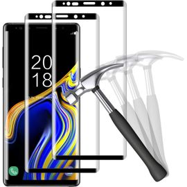 Verre Trempé Samsung Galaxy Note 9 - 2 Pièces 9h Anti-Rayures Sans Bulles Ultra Transparent Revêtement Oléophobe Bords Arrondis Protection Écran